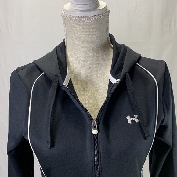 Under Armour Full Zip All Season Gear Black Hoodie Size Small - Picture 2 of 16
